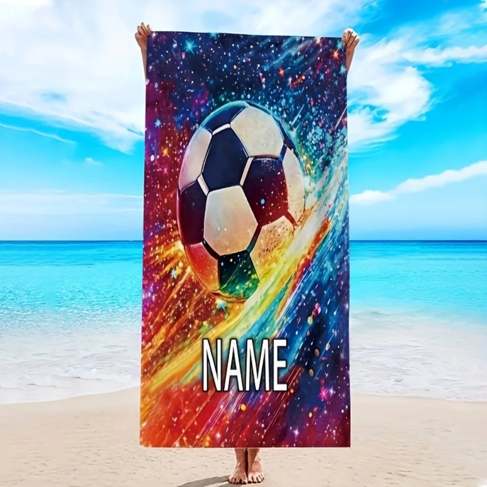 Custom Photo Football Beach Towel, Personalized Name High-Quality Large Beach Towel Creative Design Refreshing Vacation Vibe
Custom Photo Football Beach Towel, Personalized Name High-Quality Large Beach Towel Creative Design Refreshing Vacation Vibe