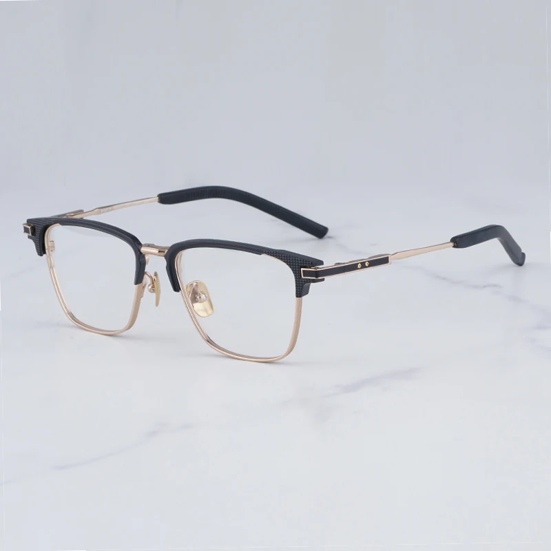 Original Retro Square Black Gold Square Glasses for Men Designer Hand Craft Super Light Titanium Eyeglasses for Women
Original Retro Square Black Gold Square Glasses for Men Designer Hand Craft Super Light Titanium Eyeglasses for Women