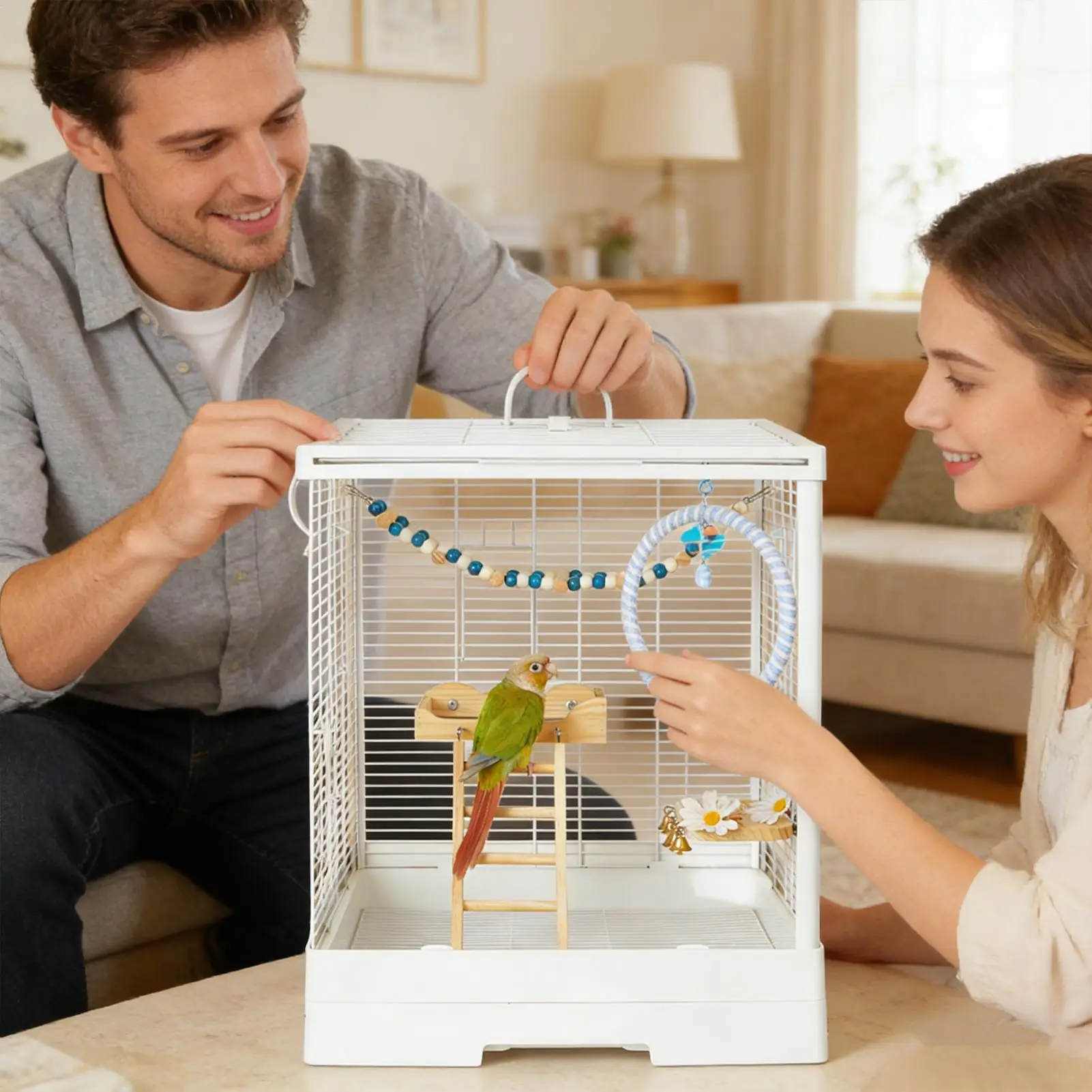 Bird Ladder For Cage Wooden Play Gym With Climbing Ladder Bird Perches Cage Toys For Parakeet Conure Cockatiel Gerbil Chinchilla
Bird Ladder For Cage Wooden Play Gym With Climbing Ladder Bird Perches Cage Toys For Parakeet Conure Cockatiel Gerbil Chinchilla