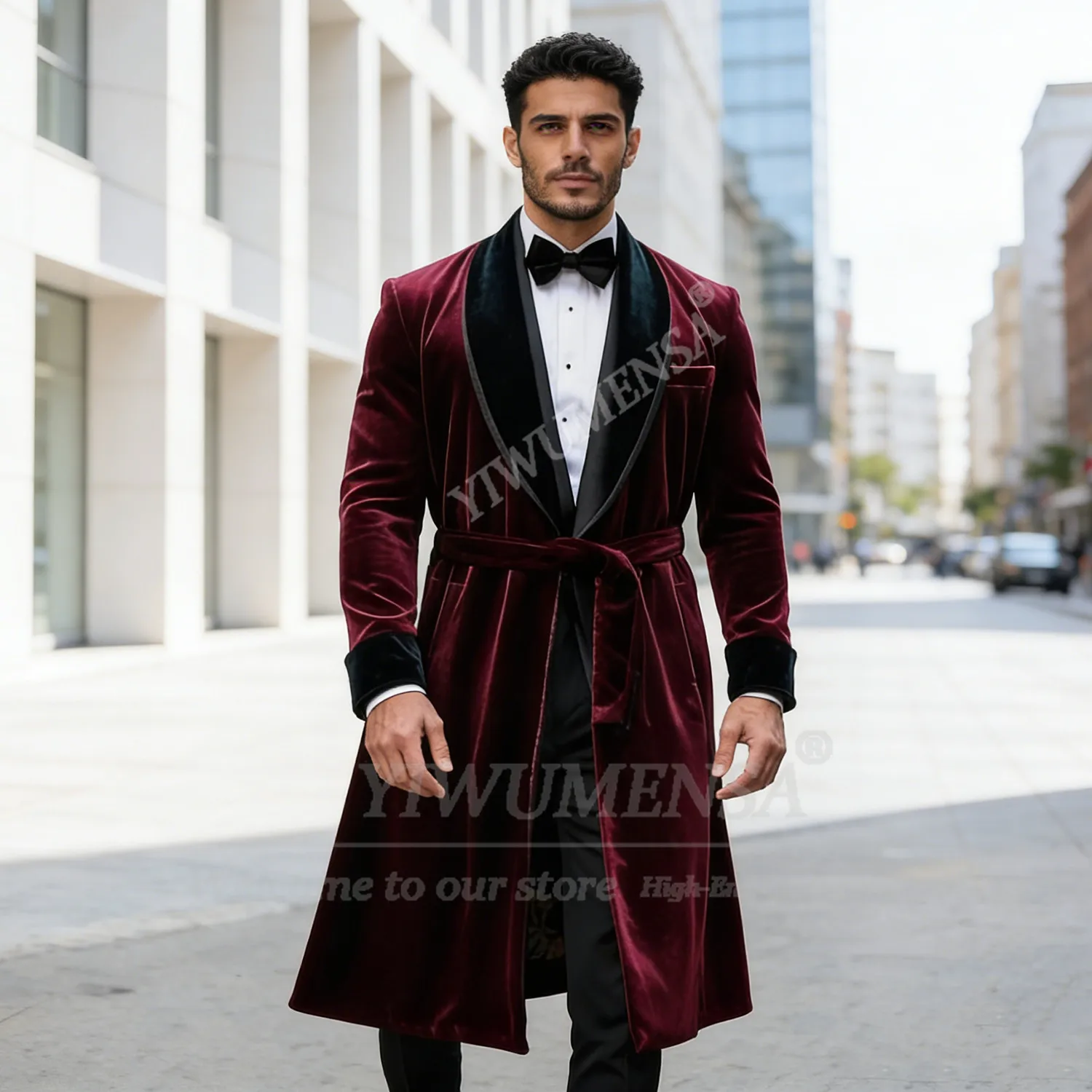 British Style Men's Suit Jackets Burgundy Velvet Blazer Long Customized Single Breasted Coat Long Groom Overcoat Evening Outfit
British Style Men's Suit Jackets Burgundy Velvet Blazer Long Customized Single Breasted Coat Long Groom Overcoat Evening Outfit