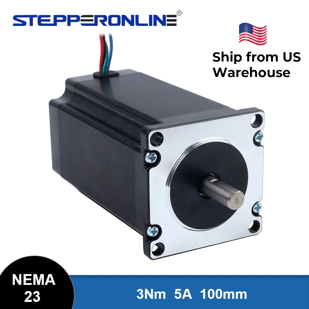 STEPPERONLINE Nema 23 Шаговый двигатель 3 Нм (425 унций) Длина 100 мм 5 А с валом 8 мм 57 Шаговый двигатель Фрезерный станок с ЧПУ
STEPPERONLINE Nema 23 Шаговый двигатель 3 Нм (425 унций) Длина 100 мм 5 А с валом 8 мм 57 Шаговый двигатель Фрезерный станок с ЧПУ