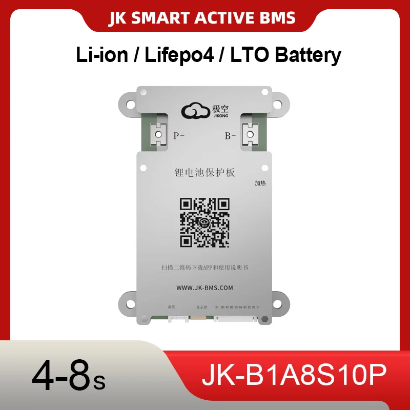 JK SMART ACTIVE BMS B1A8S10P 4S 5S 6S 7S 8S Smart Bms 100A Lifepo4 Li-Ion LTO Battery Active Balance 1A BT CANBUS Heat RS485
JK SMART ACTIVE BMS B1A8S10P 4S 5S 6S 7S 8S Smart Bms 100A Lifepo4 Li-Ion LTO Battery Active Balance 1A BT CANBUS Heat RS485
