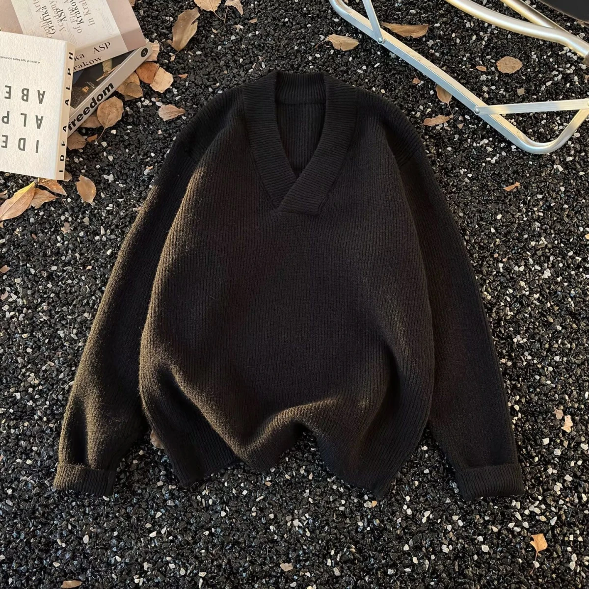 Осень-зима, вязаный свитер с v-образным вырезом, кардиган, мужской цветной повседневный свободный крой, длинная верхняя одежда све, полиэфирное волокно
Осень-зима, вязаный свитер с v-образным вырезом, кардиган, мужской цветной повседневный свободный крой, длинная верхняя одежда све, полиэфирное волокно