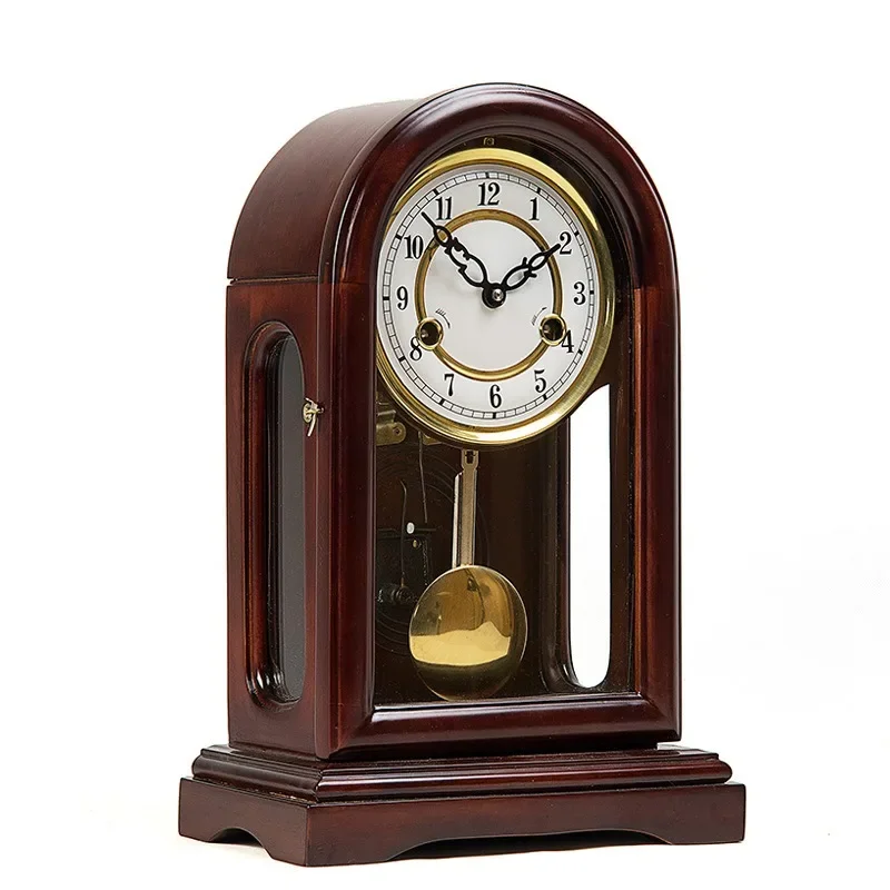 Vintage solid wood clock clock with a winding chain winding vintage table clock
Vintage solid wood clock clock with a winding chain winding vintage table clock