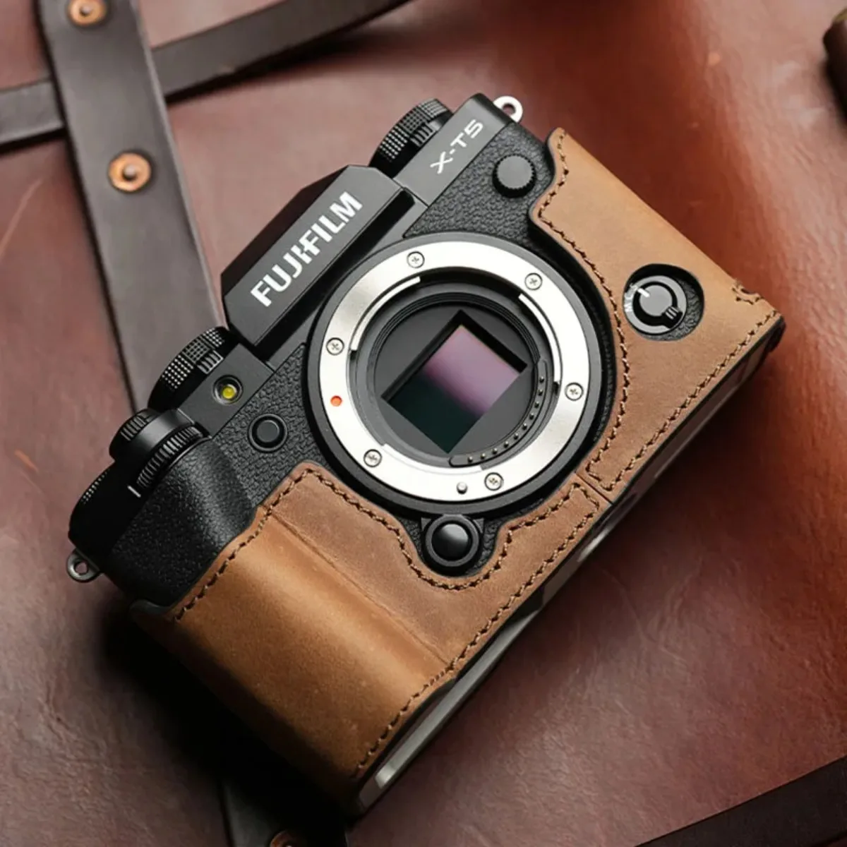 Genuine Real Leather Cowhide Camera Bag Pouch Protect Case Cover Half Base Hand Grip For Fuji Fujifilm XT5 X-T5
Genuine Real Leather Cowhide Camera Bag Pouch Protect Case Cover Half Base Hand Grip For Fuji Fujifilm XT5 X-T5