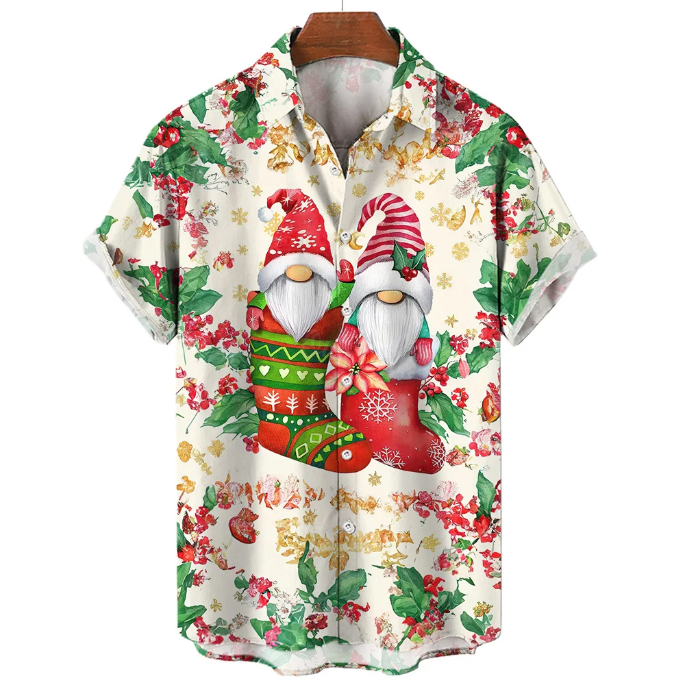 Christmas Style Print Summer Men's Shirts Casual Oversized Short Sleeve Fashion Single-Breasted Blouses Trend Tops Men Clothing
Christmas Style Print Summer Men's Shirts Casual Oversized Short Sleeve Fashion Single-Breasted Blouses Trend Tops Men Clothing