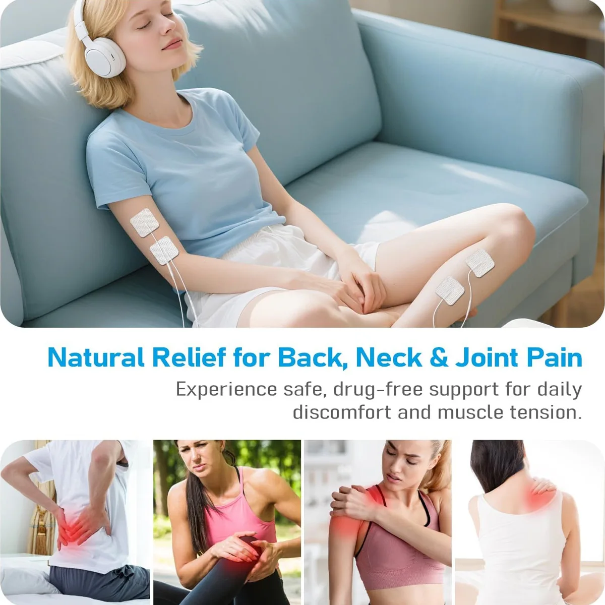Новый комбинированный массажер TENS Unit EMS для облегчения боли в спине, шее и плечах — легкий портативный массажер с гелевыми подушечками
Новый комбинированный массажер TENS Unit EMS для облегчения боли в спине, шее и плечах — легкий портативный массажер с гелевыми подушечками