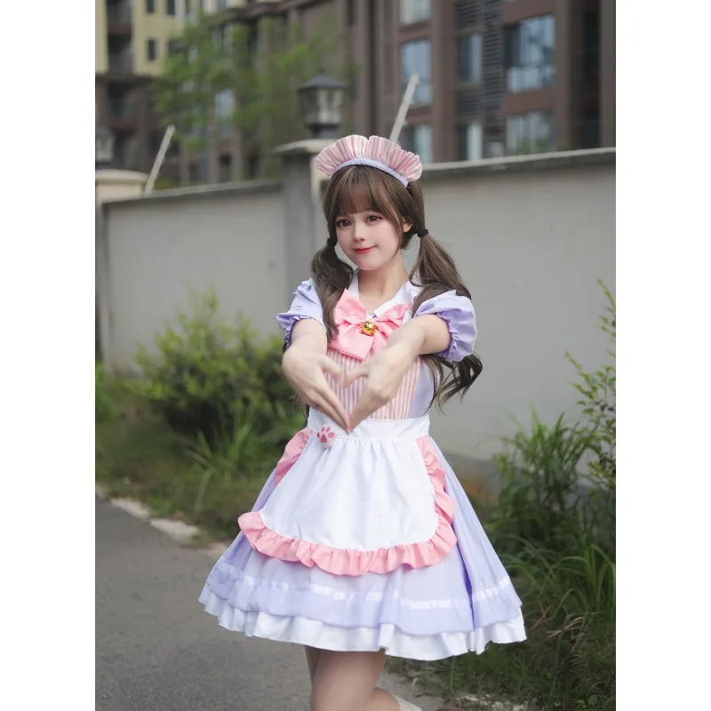 2026 Purple Lolita Anime Cosplay Costume Maid Dress with Apron Lace Women Lolita Suit Servant European Clothing
2026 Purple Lolita Anime Cosplay Costume Maid Dress with Apron Lace Women Lolita Suit Servant European Clothing