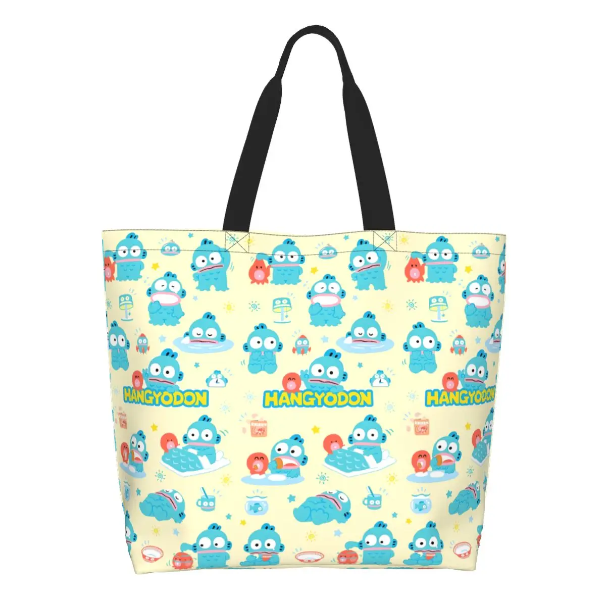 Custom Kawaii Print Hangyodon Shopping Tote Bags Durable Canvas Shopper Shoulder Cute Fish Handbag
Custom Kawaii Print Hangyodon Shopping Tote Bags Durable Canvas Shopper Shoulder Cute Fish Handbag