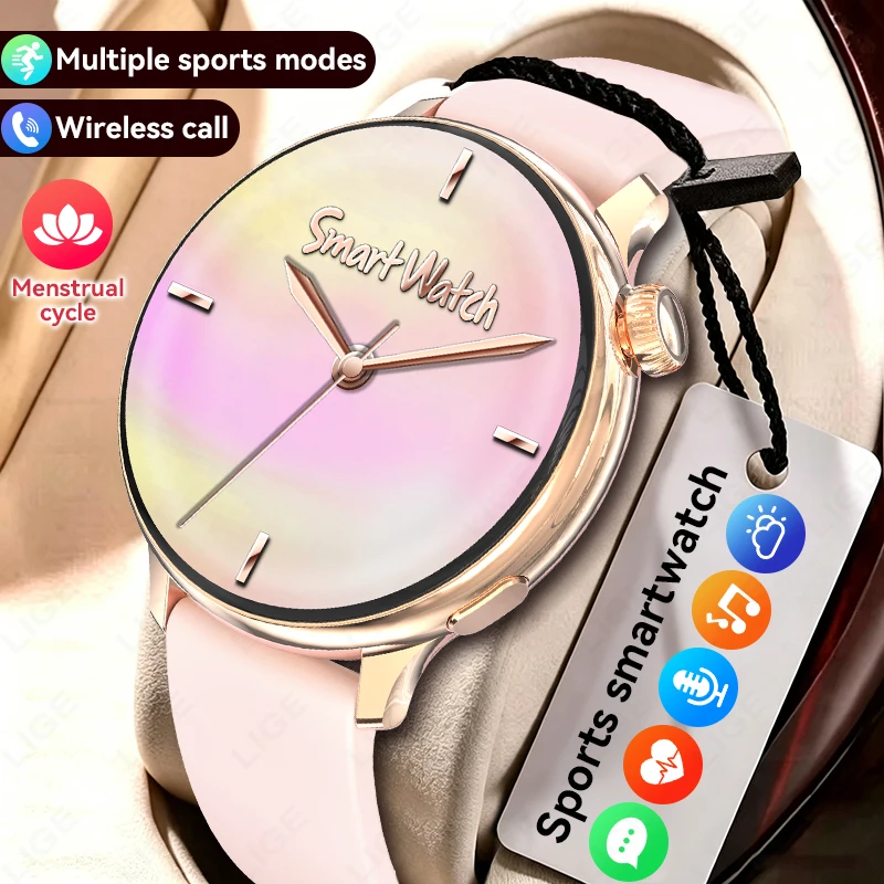 Women Fashion Round Smart Watch Wireless Call Menstrual Cycle Heart Rate Sleep Voice Assistant Multi Sports Fitness Smartwatch
Women Fashion Round Smart Watch Wireless Call Menstrual Cycle Heart Rate Sleep Voice Assistant Multi Sports Fitness Smartwatch