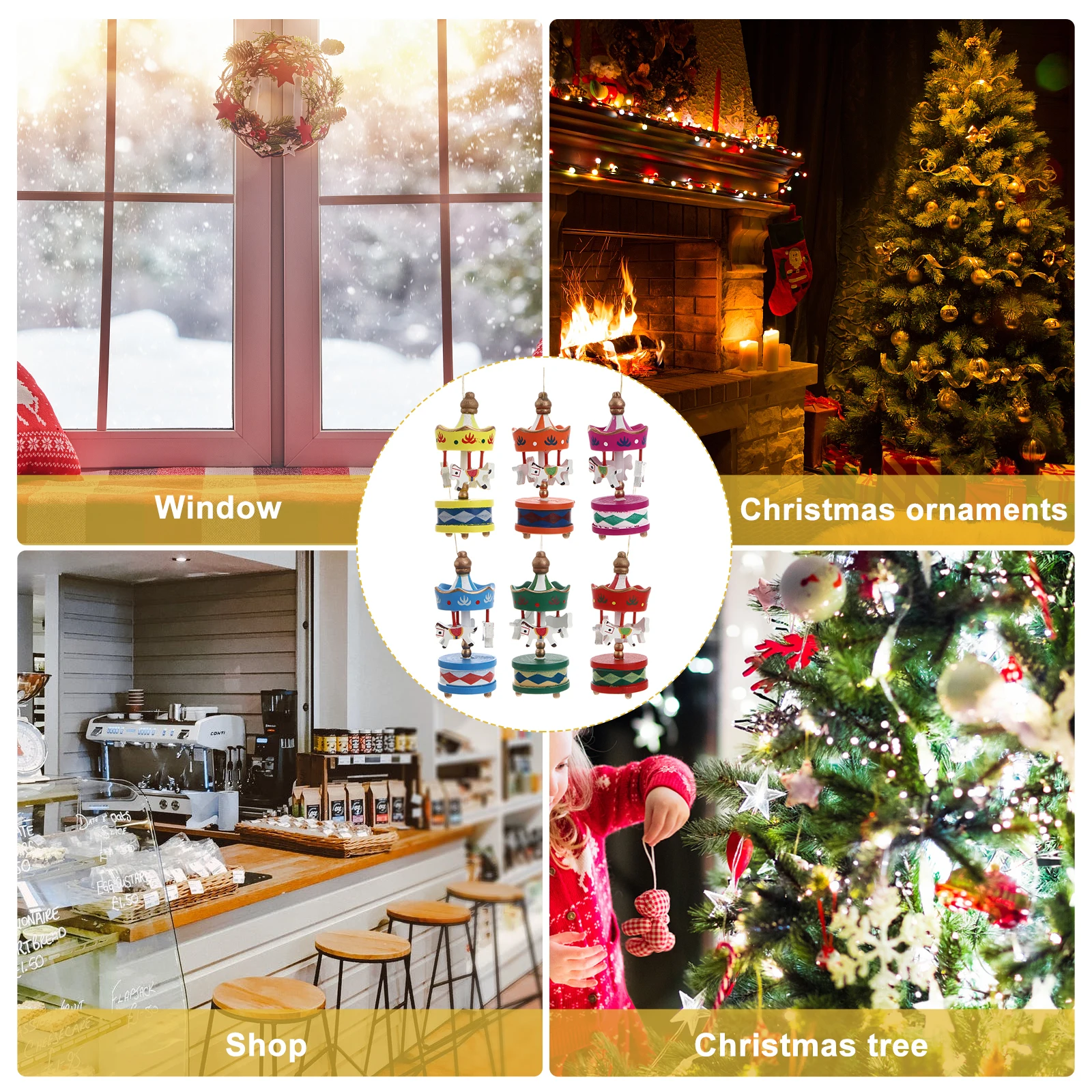 1Set Merry-Go-Round Christmas Pendants Creative Home Decoration Holiday Ornament Christmas Tree Souvenir Merry-Go-Round Ornament
1Set Merry-Go-Round Christmas Pendants Creative Home Decoration Holiday Ornament Christmas Tree Souvenir Merry-Go-Round Ornament