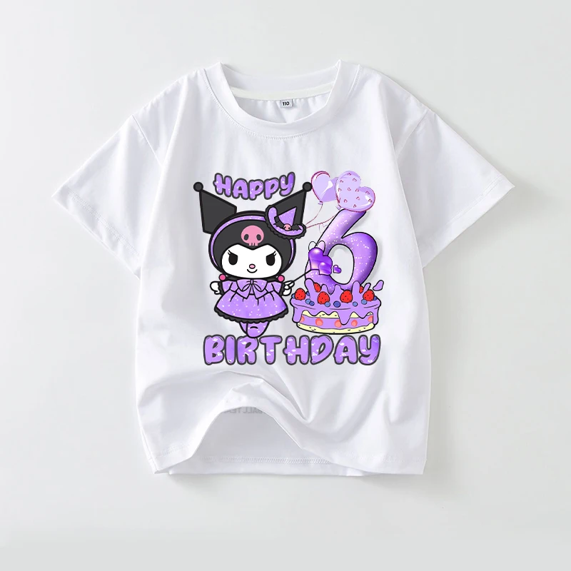 Футболка Kuromi для девочек на день рождения, детская одежда с мультяшным номером, кавайная футболка с милым принтом для малышей, летние детские топы с короткими рукавами, подарок
Футболка Kuromi для девочек на день рождения, детская одежда с мультяшным номером, кавайная футболка с милым принтом для малышей, летние детские топы с короткими рукавами, подарок