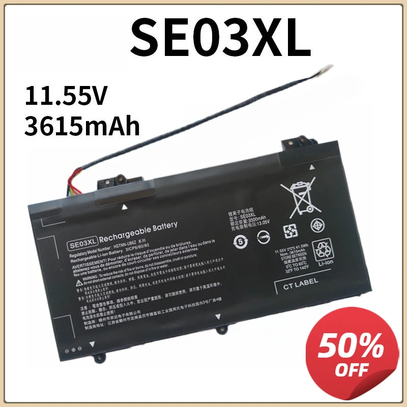 SE03XL Battery for HP Pavilion 14-AL000 14-AV000 Series:14-AL061NR 14-AL001LA 14-AL062NR 14-AL015NA 14-AL009LA 14-AV003LA
SE03XL Battery for HP Pavilion 14-AL000 14-AV000 Series:14-AL061NR 14-AL001LA 14-AL062NR 14-AL015NA 14-AL009LA 14-AV003LA