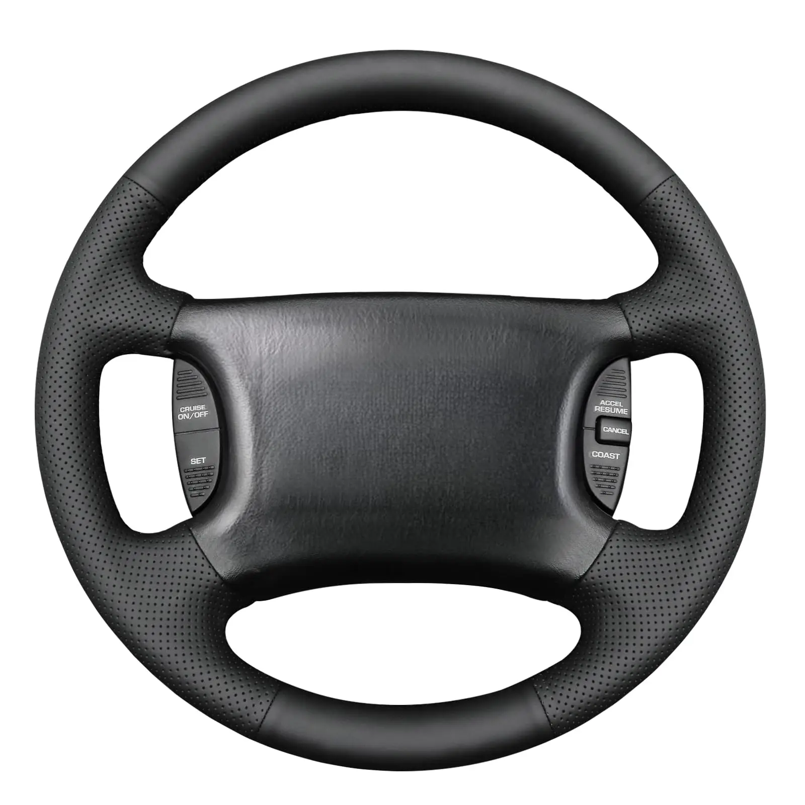 Microfiber Leather Steering Wheel Cover, Hand-Stitched, Fits Dodge Ram 1998-2002, Perforated Grip
Microfiber Leather Steering Wheel Cover, Hand-Stitched, Fits Dodge Ram 1998-2002, Perforated Grip