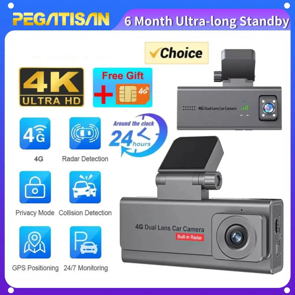 4K 4G SIM Car Surveillance Camera GPS Dual Lens Dashcam Human Detection All Round 24/7 Parking Monitoring 6 Months Long Standby
4K 4G SIM Car Surveillance Camera GPS Dual Lens Dashcam Human Detection All Round 24/7 Parking Monitoring 6 Months Long Standby