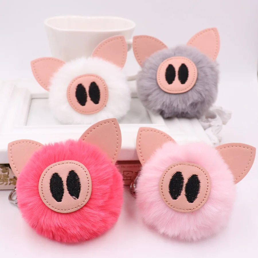30pcs/lot Wholesale Cute Pig Car Key Ring Bag Ornaments Pu Leather Plush Fur Ball Keychain Pendant Toy Gift Key Chain Pta248
30pcs/lot Wholesale Cute Pig Car Key Ring Bag Ornaments Pu Leather Plush Fur Ball Keychain Pendant Toy Gift Key Chain Pta248