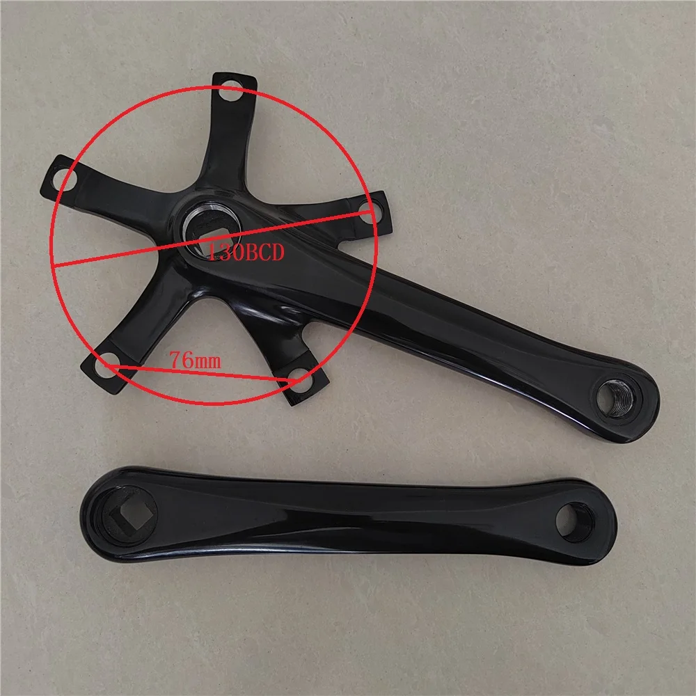 130BCD 152mm/165mm/170mm Length Crankset Aluminum Alloy Mountain Bikes Road Bicycles Crank Arm Glossy Black Color Bicycle Crank
130BCD 152mm/165mm/170mm Length Crankset Aluminum Alloy Mountain Bikes Road Bicycles Crank Arm Glossy Black Color Bicycle Crank