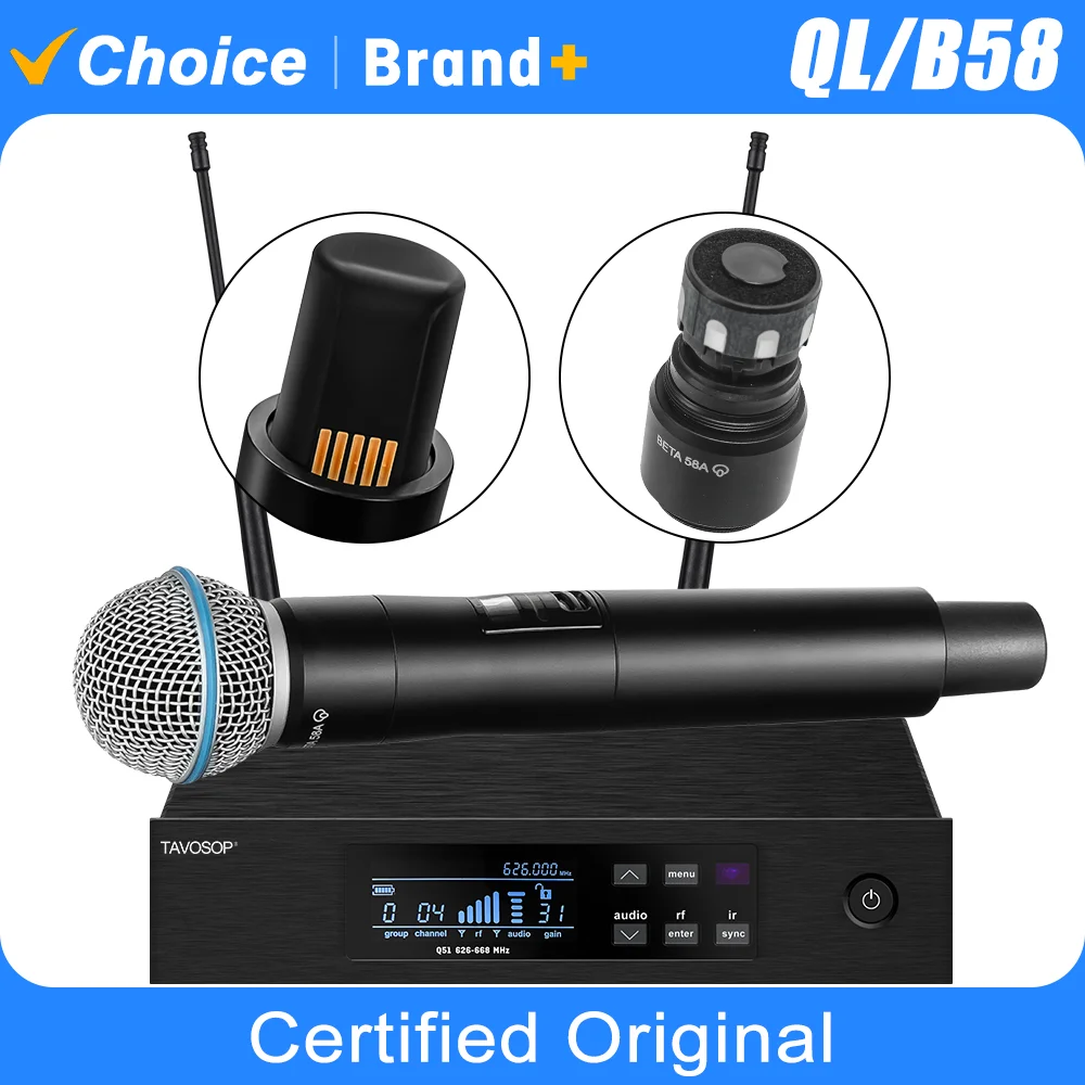 TAVOSOP Qlxd4 QLXD B58 High Quality Professional Wireless Microphone UHF Stage Performance Church Party Handheld Microphone
TAVOSOP Qlxd4 QLXD B58 High Quality Professional Wireless Microphone UHF Stage Performance Church Party Handheld Microphone