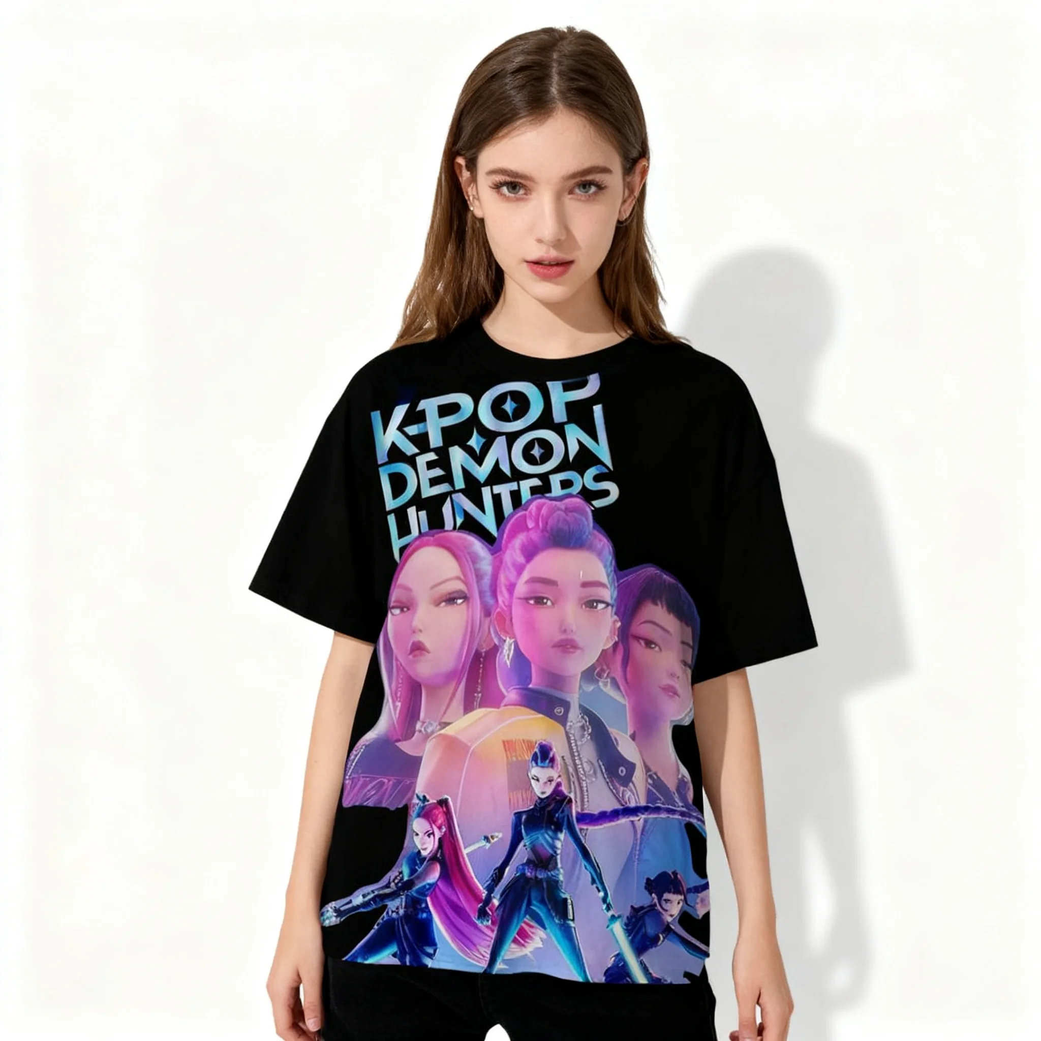 Hot Selling Korean American Street Kpop Witch Hunting Group T-shirt 3D Women's Adult and Children's Oversized T-shirt Gift
Hot Selling Korean American Street Kpop Witch Hunting Group T-shirt 3D Women's Adult and Children's Oversized T-shirt Gift