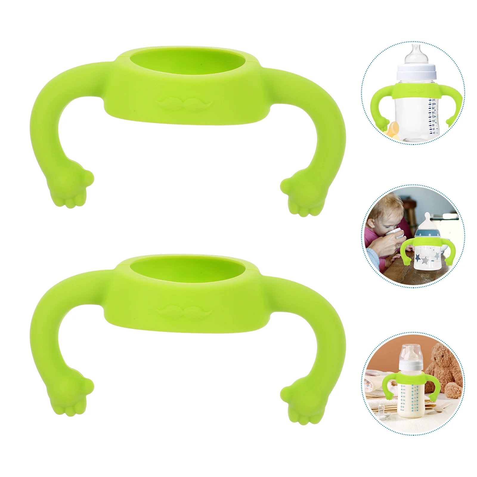 2pcs Green Silicone Baby Bottle Handle Soft Milk Feeding Bottles Holder for Toddler Infant Comfortable Safe Gripping Easy
2pcs Green Silicone Baby Bottle Handle Soft Milk Feeding Bottles Holder for Toddler Infant Comfortable Safe Gripping Easy