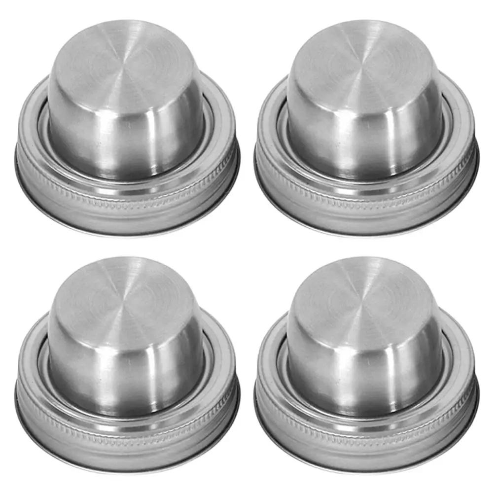 4 Pcs Stainless Steel 304 Cocktail Shaker Lid Canning Jar Bottle Silver Kitchen Use Jar Covers
4 Pcs Stainless Steel 304 Cocktail Shaker Lid Canning Jar Bottle Silver Kitchen Use Jar Covers