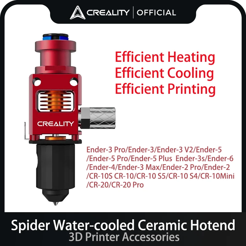 Оригинальный керамический Hotend CREALITY с водяным охлаждением, увеличенный 30%, поддержка высокоскоростной печати 300 мм/с, детали 3D-принтера
Оригинальный керамический Hotend CREALITY с водяным охлаждением, увеличенный 30%, поддержка высокоскоростной печати 300 мм/с, детали 3D-принтера