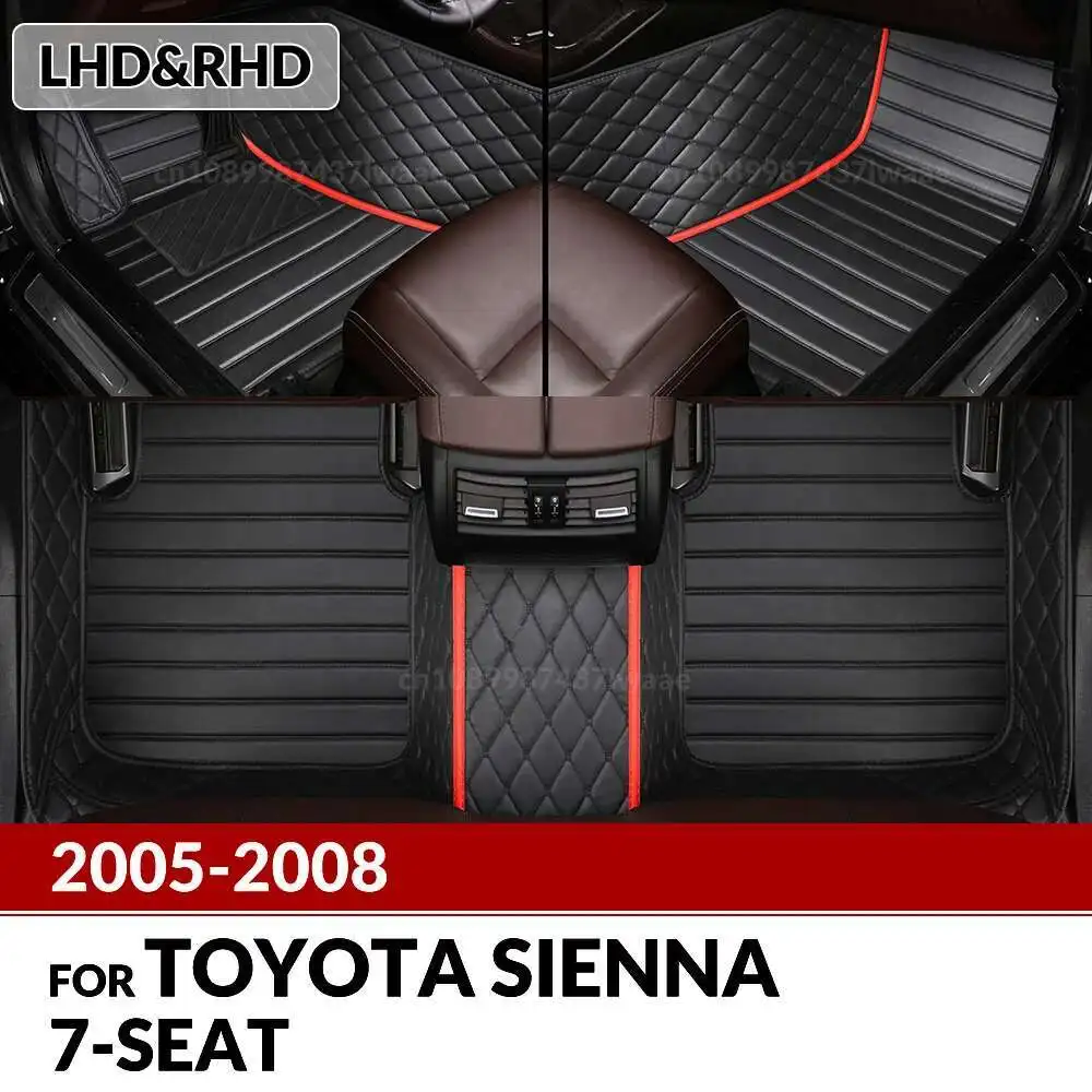 Автомобильные коврики для Toyota Sienna (7 мест) 2005 2006 2007 2008, пользовательские автомобильные подушечки для ног, автомобильный ковер, аксессуары для интерьера
Автомобильные коврики для Toyota Sienna (7 мест) 2005 2006 2007 2008, пользовательские автомобильные подушечки для ног, автомобильный ковер, аксессуары для интерьера