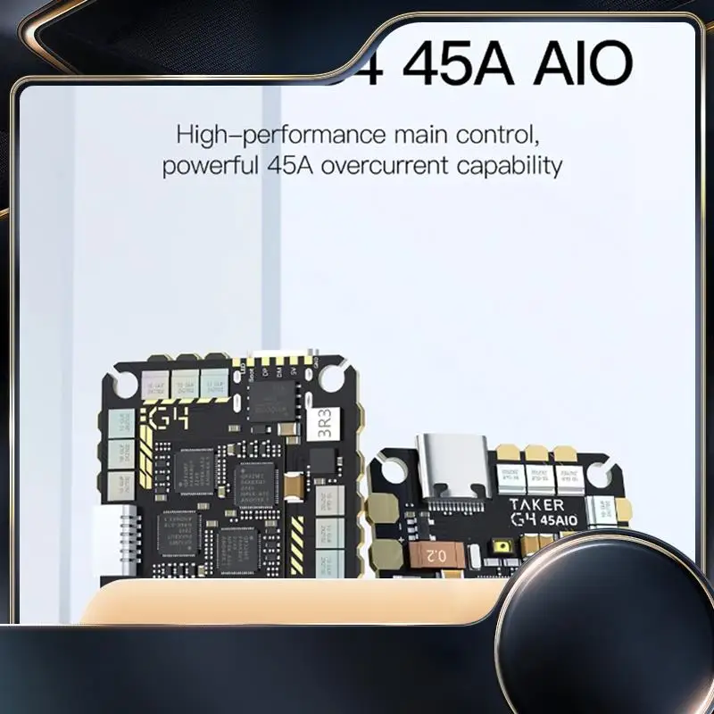 TAKER G4 45A AIO Baro OSD G473 Flight Controller BLHELIS 45A ESC FET Directly 2-6S For FPV Freestyle Cinewhoop Durable-N34R
TAKER G4 45A AIO Baro OSD G473 Flight Controller BLHELIS 45A ESC FET Directly 2-6S For FPV Freestyle Cinewhoop Durable-N34R