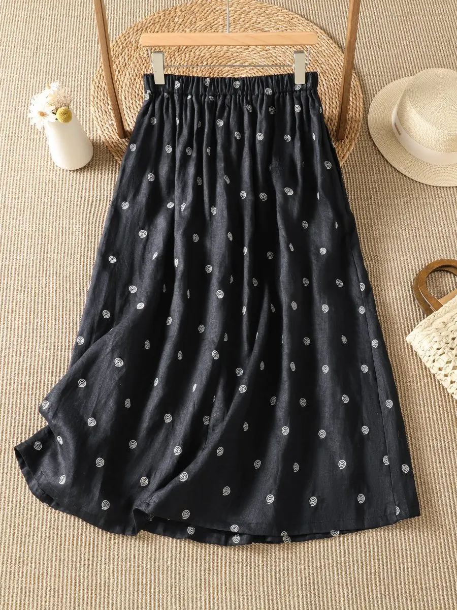 Summer Fashion Polka Dot Elastic Waist Midi Skirt Women's Versatile Large Size Half-length A-Line Skirt Korean Style Commute
Summer Fashion Polka Dot Elastic Waist Midi Skirt Women's Versatile Large Size Half-length A-Line Skirt Korean Style Commute