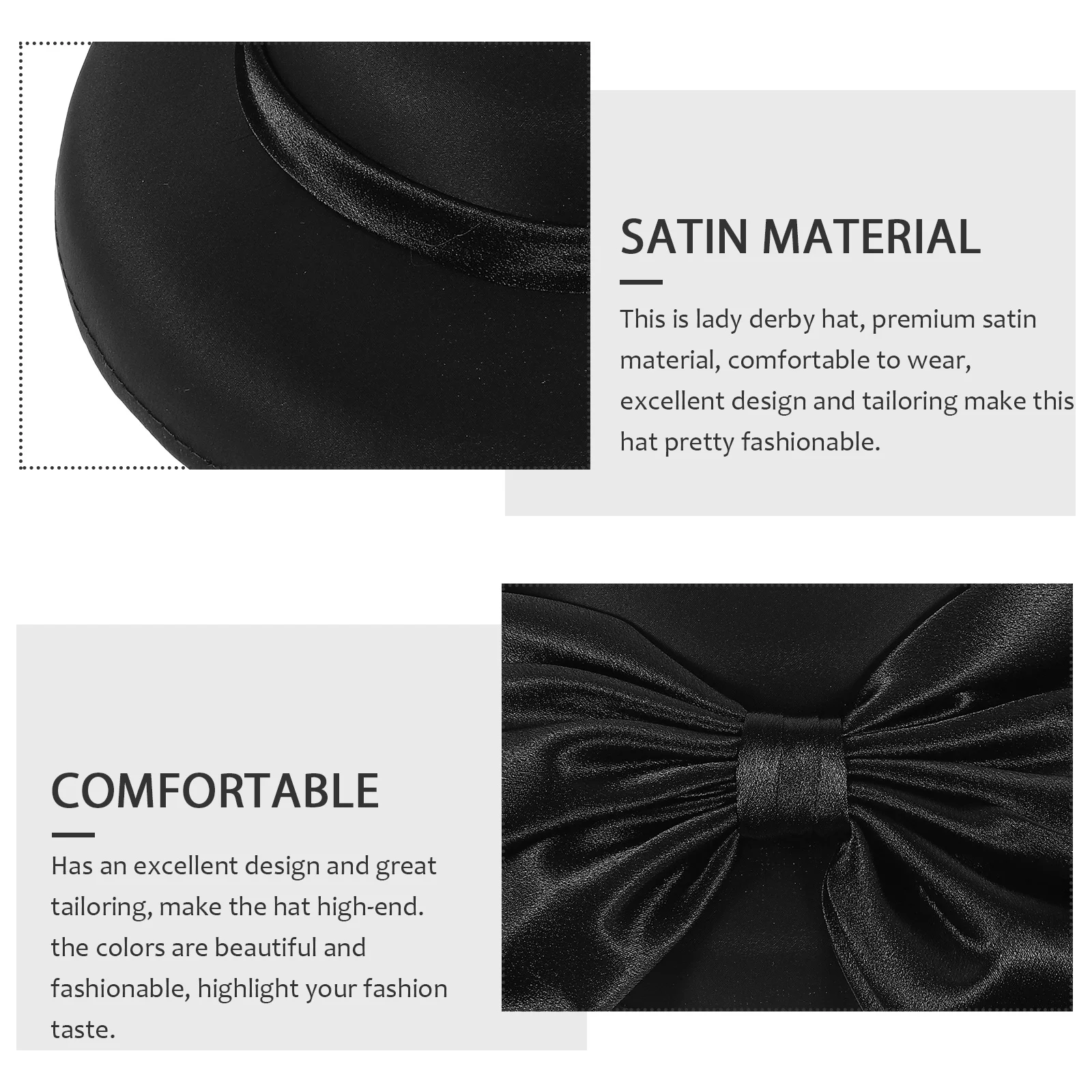 Women Bowler Hat Black Satin Premium Party Wedding Halloween Dress Hat Stylish Bridal Cap Party Dress Fascinator
Women Bowler Hat Black Satin Premium Party Wedding Halloween Dress Hat Stylish Bridal Cap Party Dress Fascinator