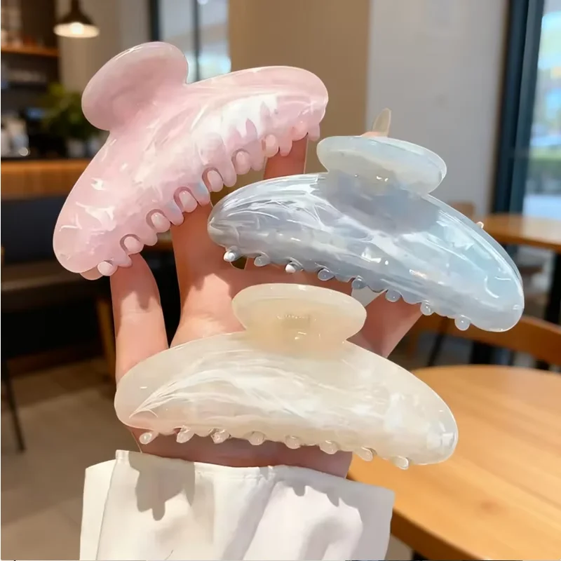 Marble Swirl Acrylic Large Hair Claw Clips, Glossy Neutral Color Non Slip Jaw Clips for Thick Long Hair
Marble Swirl Acrylic Large Hair Claw Clips, Glossy Neutral Color Non Slip Jaw Clips for Thick Long Hair