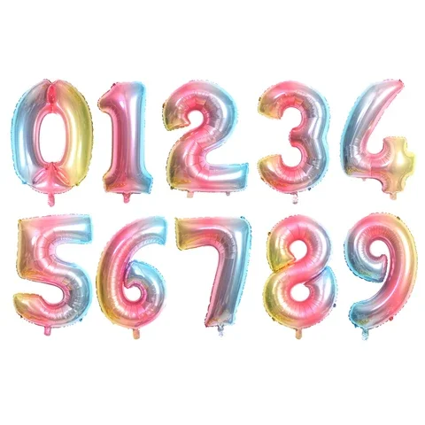 32/40 inch Big Size Rose Gold Rainbow digital Number Foil Balloon Child Adult Birthday Party Baby Shower Decor Kids Gift Balloon
32/40 inch Big Size Rose Gold Rainbow digital Number Foil Balloon Child Adult Birthday Party Baby Shower Decor Kids Gift Balloon