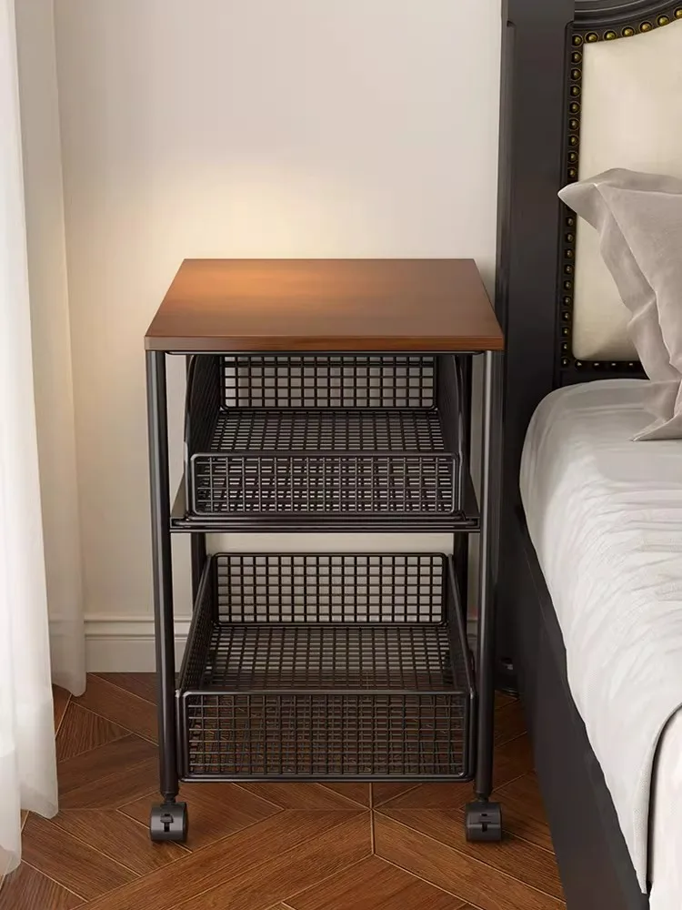 Mobile Small Bedroom Nightstand Simple Design Wooden Side Table for Bedroom Storage Organizer Rack with Rolling Wheels
Mobile Small Bedroom Nightstand Simple Design Wooden Side Table for Bedroom Storage Organizer Rack with Rolling Wheels