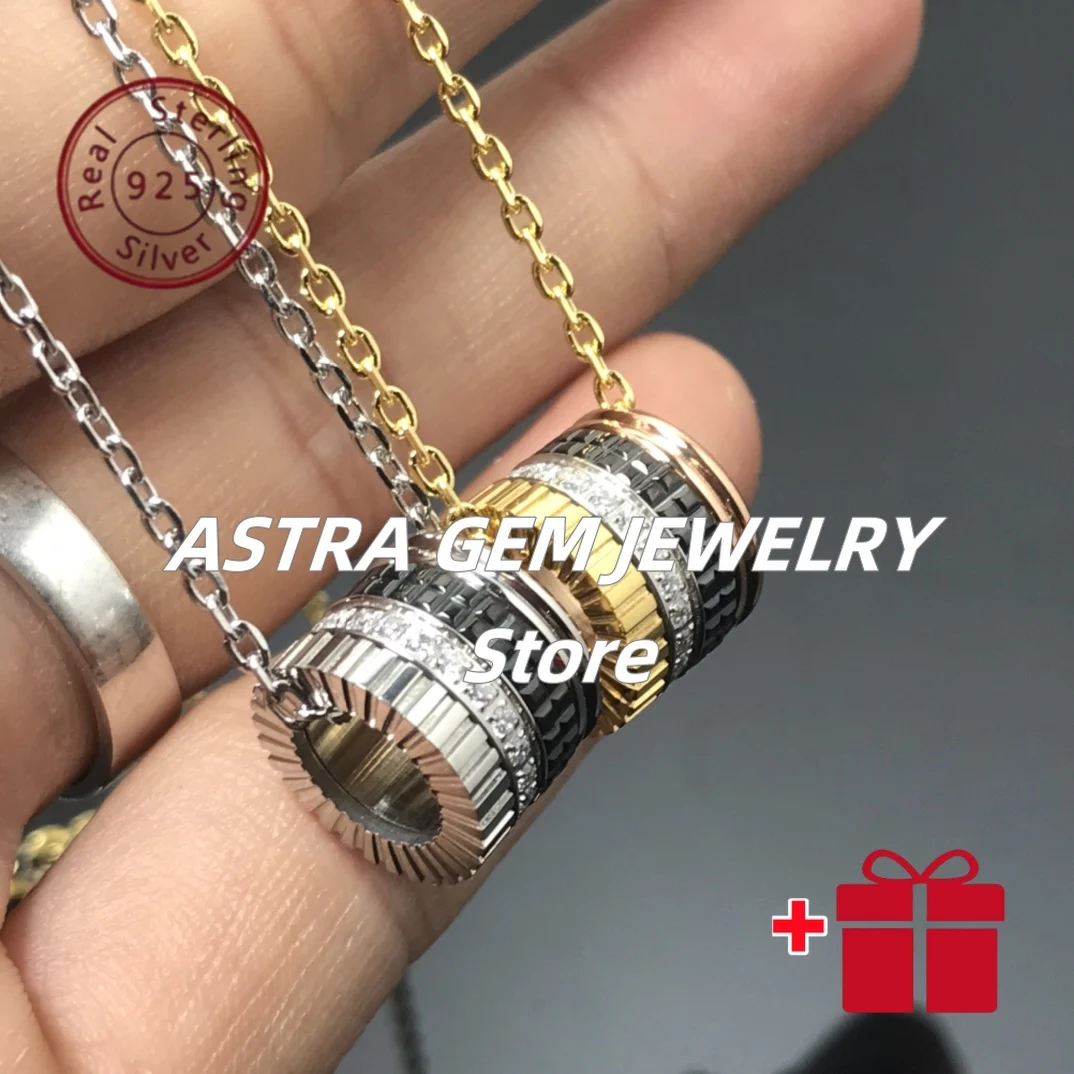 Luxurious and fashionable S925 multi-color rotating necklace. Versatile jewelry for daily parties - a great gift for couples
Luxurious and fashionable S925 multi-color rotating necklace. Versatile jewelry for daily parties - a great gift for couples