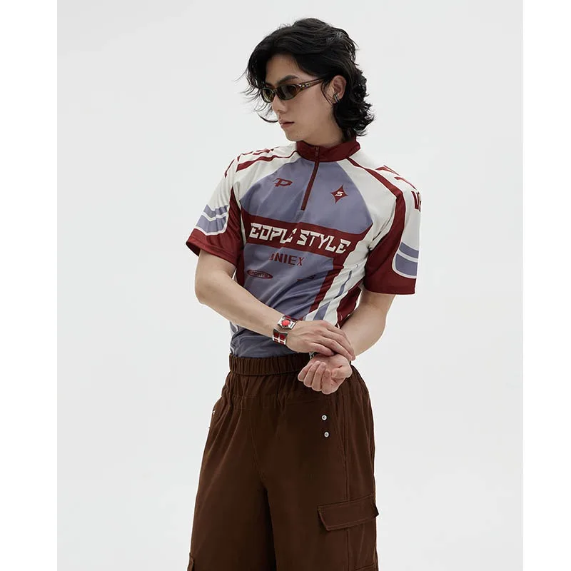 American Outdoor Cycling Color Clashing T-Shirt Fashion Sporty Style Niche Deconstruction Color-Blocking Elastic Breathable Slim
American Outdoor Cycling Color Clashing T-Shirt Fashion Sporty Style Niche Deconstruction Color-Blocking Elastic Breathable Slim