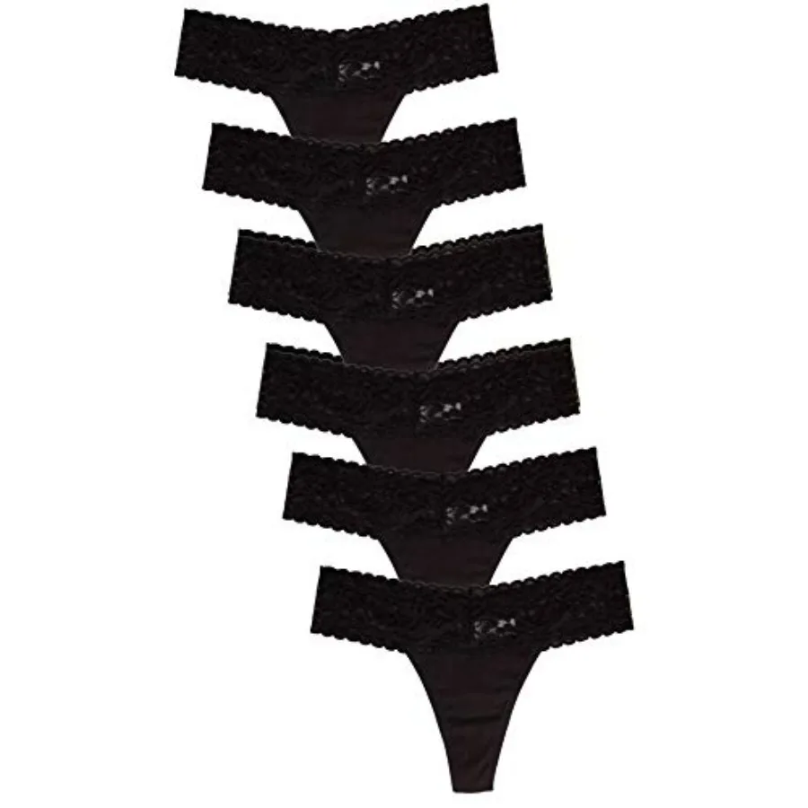 Lace Thongs for Women - 6 or 12 Pack Low Rise Thongs - Lace Panties Cotton Underwear Women Sexy No Show Soft
Lace Thongs for Women - 6 or 12 Pack Low Rise Thongs - Lace Panties Cotton Underwear Women Sexy No Show Soft