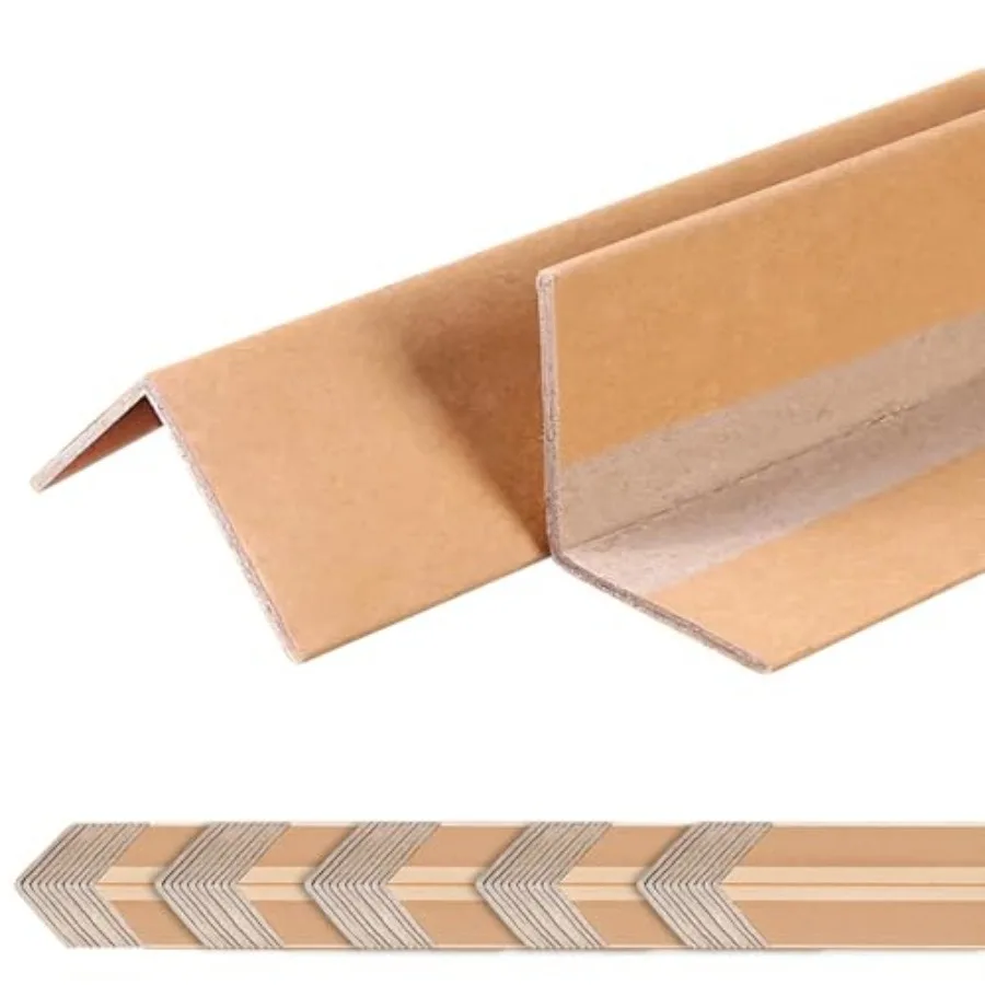 50 Pcs Cardboard Edge Protector, V-Shaped Reinforced Corner Guards 2" x 2" x 48" for Pallet, Box, Shipping, Elevator and Furnit
50 Pcs Cardboard Edge Protector, V-Shaped Reinforced Corner Guards 2" x 2" x 48" for Pallet, Box, Shipping, Elevator and Furnit