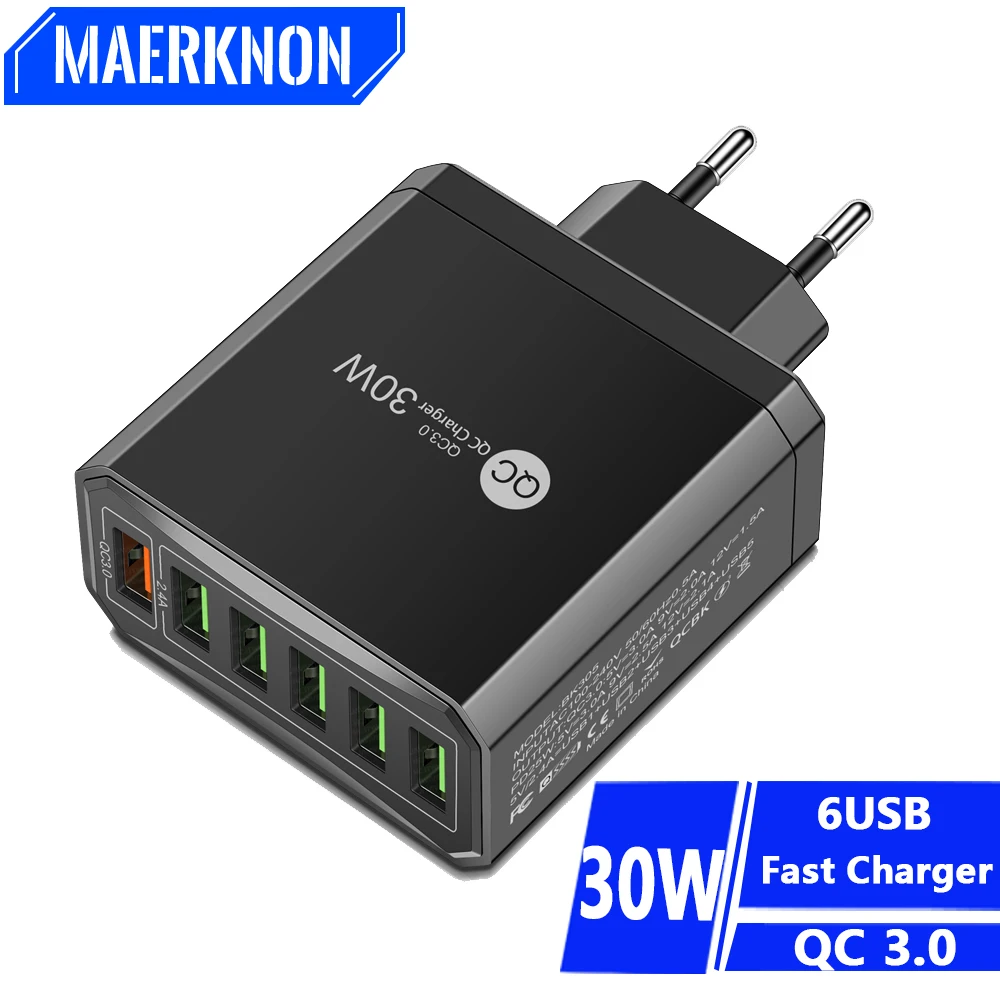 30W 6 USB Charger Multiple USB QC3.0 Universal Fast Charging Mobile Phone Quick Charge 6 ports Wall Adapter for iPhone 15 Xiaomi
30W 6 USB Charger Multiple USB QC3.0 Universal Fast Charging Mobile Phone Quick Charge 6 ports Wall Adapter for iPhone 15 Xiaomi