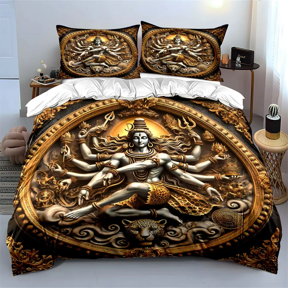 "Shiva Decorative Set for Home" Bedding Set with 1 Duvet Cover 2 Pillowcases Single Double King Queen, Gift
"Shiva Decorative Set for Home" Bedding Set with 1 Duvet Cover 2 Pillowcases Single Double King Queen, Gift