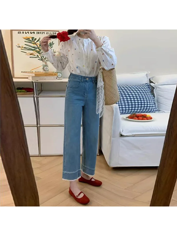 plus Size Lace Trim Straight Leg Jeans Women's Summer Slimming Elastic Nine Point Wide Leg Pants Plump MM High Waist Denim
plus Size Lace Trim Straight Leg Jeans Women's Summer Slimming Elastic Nine Point Wide Leg Pants Plump MM High Waist Denim