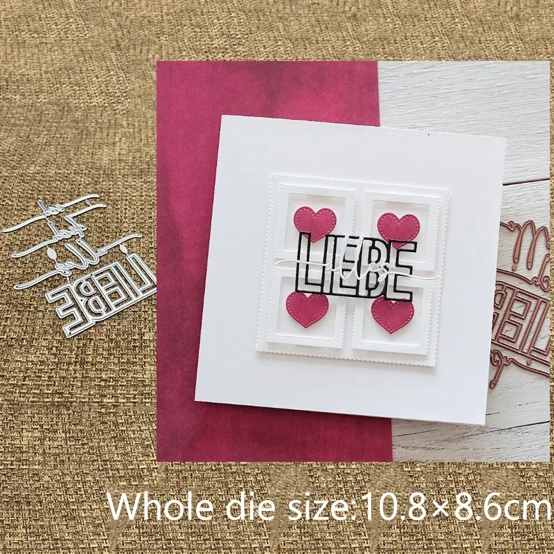 New Design Craft Metal stencil mold Cutting Dies German Liebe letter combi scrapbook die cuts Album Paper Card Craft Embossing
New Design Craft Metal stencil mold Cutting Dies German Liebe letter combi scrapbook die cuts Album Paper Card Craft Embossing