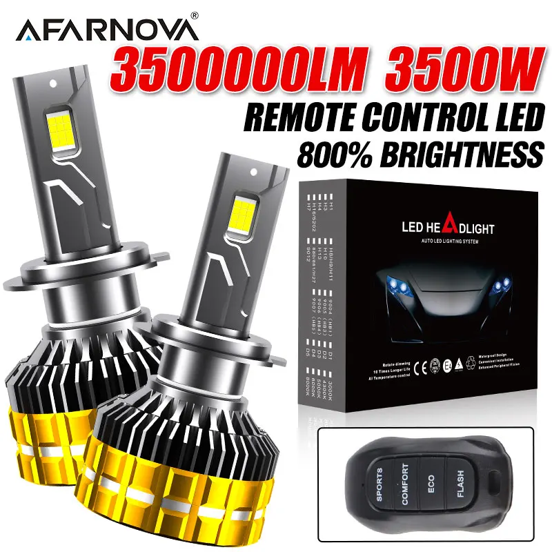 3000W H7 LED H11 H4 Car Headlight Bulb CANBUS 300000LM High Power Turbo CSP Chip 12V Car lamp H1 9005 9006 HB3 HB4 Car Fog Light
3000W H7 LED H11 H4 Car Headlight Bulb CANBUS 300000LM High Power Turbo CSP Chip 12V Car lamp H1 9005 9006 HB3 HB4 Car Fog Light