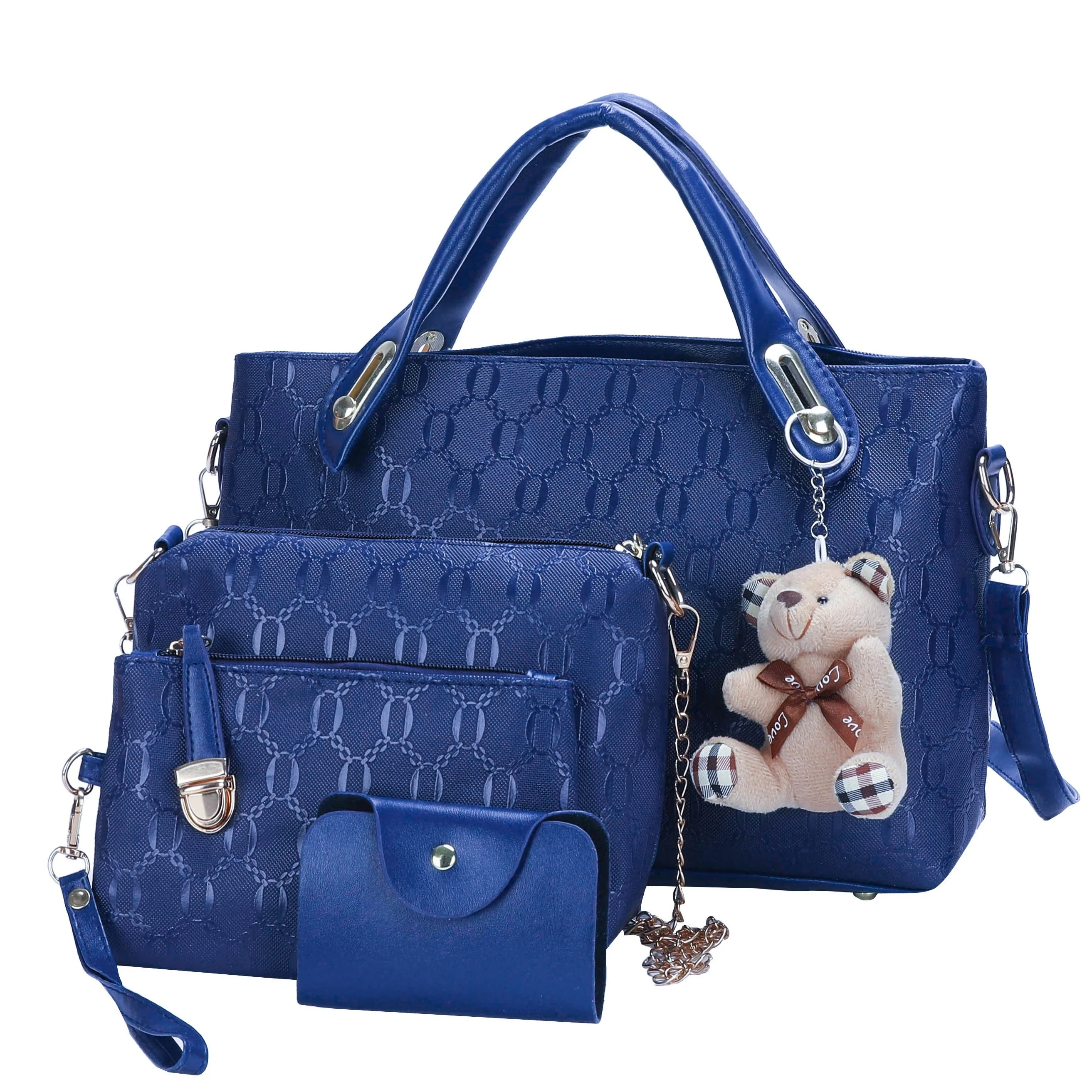 Women's Fashion Tote Bag Set, 4 Pcs Trendy Handbag & Shoulder Bag & Clutch Bag & Key Card Bag
Women's Fashion Tote Bag Set, 4 Pcs Trendy Handbag & Shoulder Bag & Clutch Bag & Key Card Bag