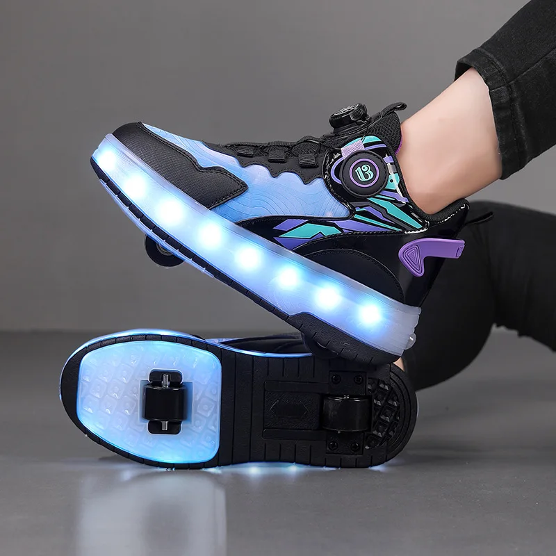 Invisible Bottom Flying Shoes with Wheels Hot Sale of The Season Unisex Kids' Double Wheel Walking Shoes Roller Skates Entertain
Invisible Bottom Flying Shoes with Wheels Hot Sale of The Season Unisex Kids' Double Wheel Walking Shoes Roller Skates Entertain