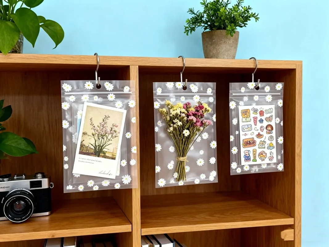100PCS Resealable Ziplock Bags with Daisy Design - Clear Plastic Bags with Hang Holes it for Retail, Snacks, Tea, Candy & Crafts 
100PCS Resealable Ziplock Bags with Daisy Design - Clear Plastic Bags with Hang Holes it for Retail, Snacks, Tea, Candy & Crafts