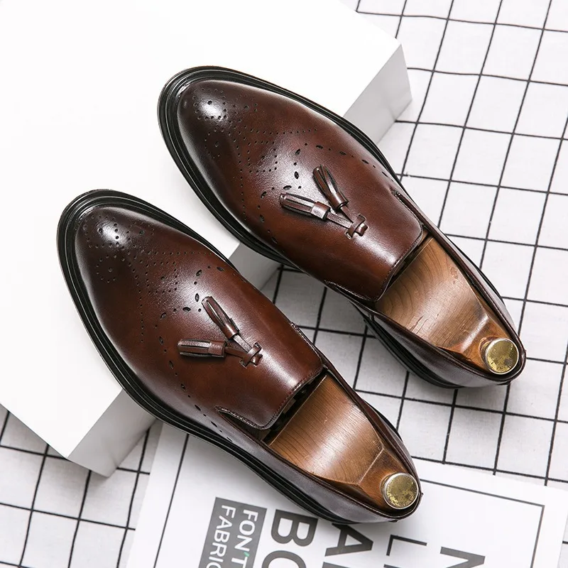 Men's Shoes Classic Slip on Loafers Luxury Business Dress Shoes British Style Formal Leather Shoes Fashion Casual Leather Shoe
Men's Shoes Classic Slip on Loafers Luxury Business Dress Shoes British Style Formal Leather Shoes Fashion Casual Leather Shoe