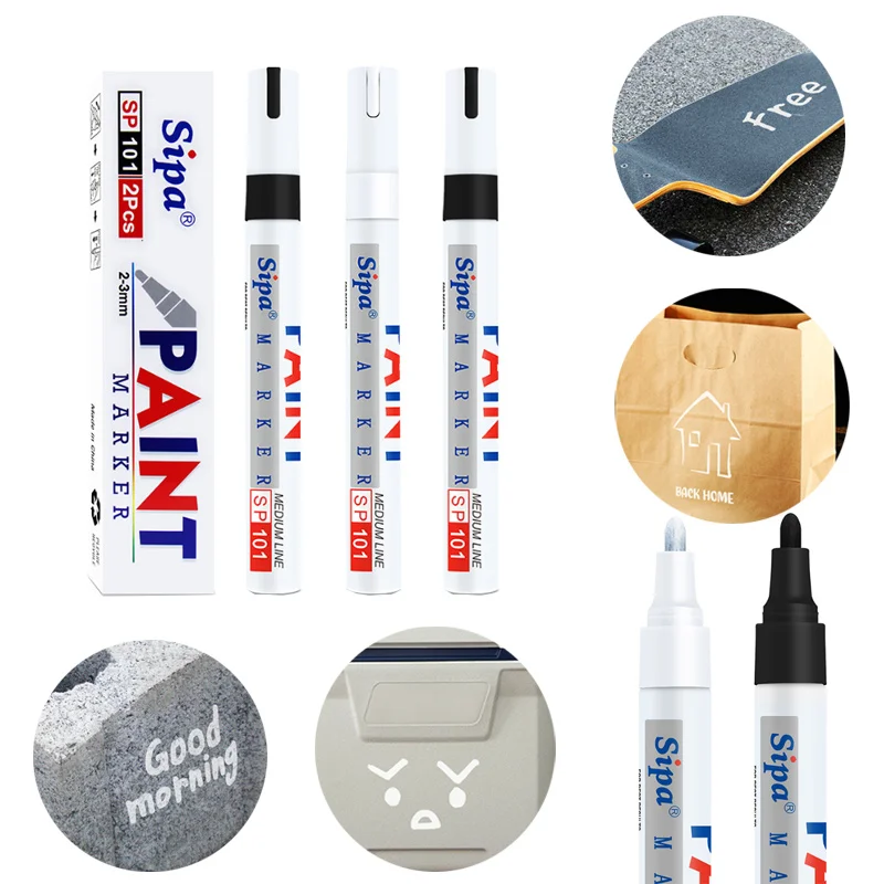 2pcs Paint Pen Oily Waterproof Not Easy To Fade for Leather Plastic Glass Canvas Stone Wood Paper Writing Mark Graffiti
2pcs Paint Pen Oily Waterproof Not Easy To Fade for Leather Plastic Glass Canvas Stone Wood Paper Writing Mark Graffiti