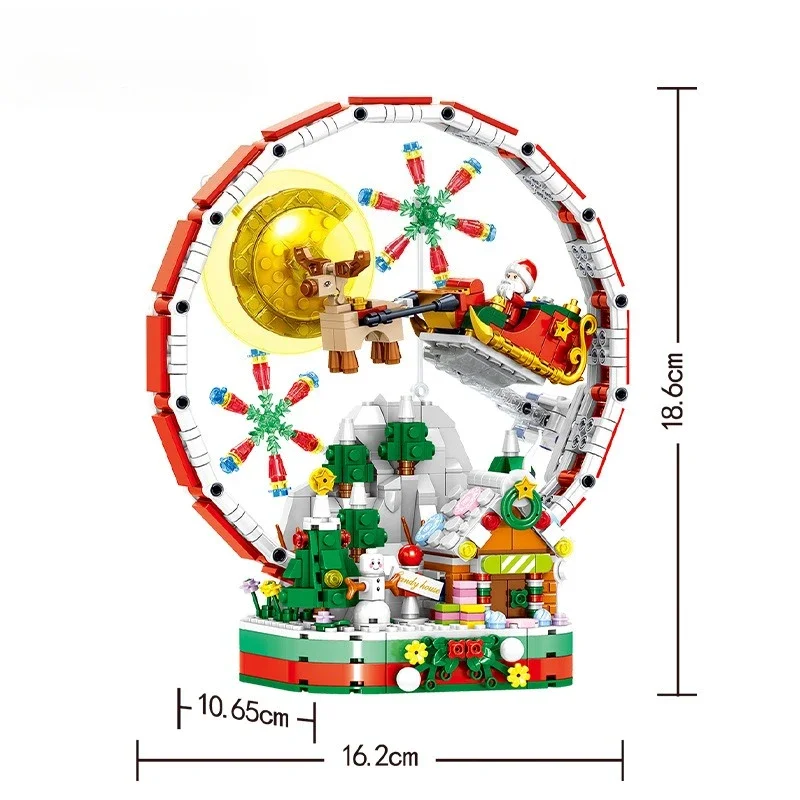 MOC Christmas Ferris Wheel Building Blocks Santa Claus with LED Light Snowflake Ornament Kids Xmas Gift
MOC Christmas Ferris Wheel Building Blocks Santa Claus with LED Light Snowflake Ornament Kids Xmas Gift