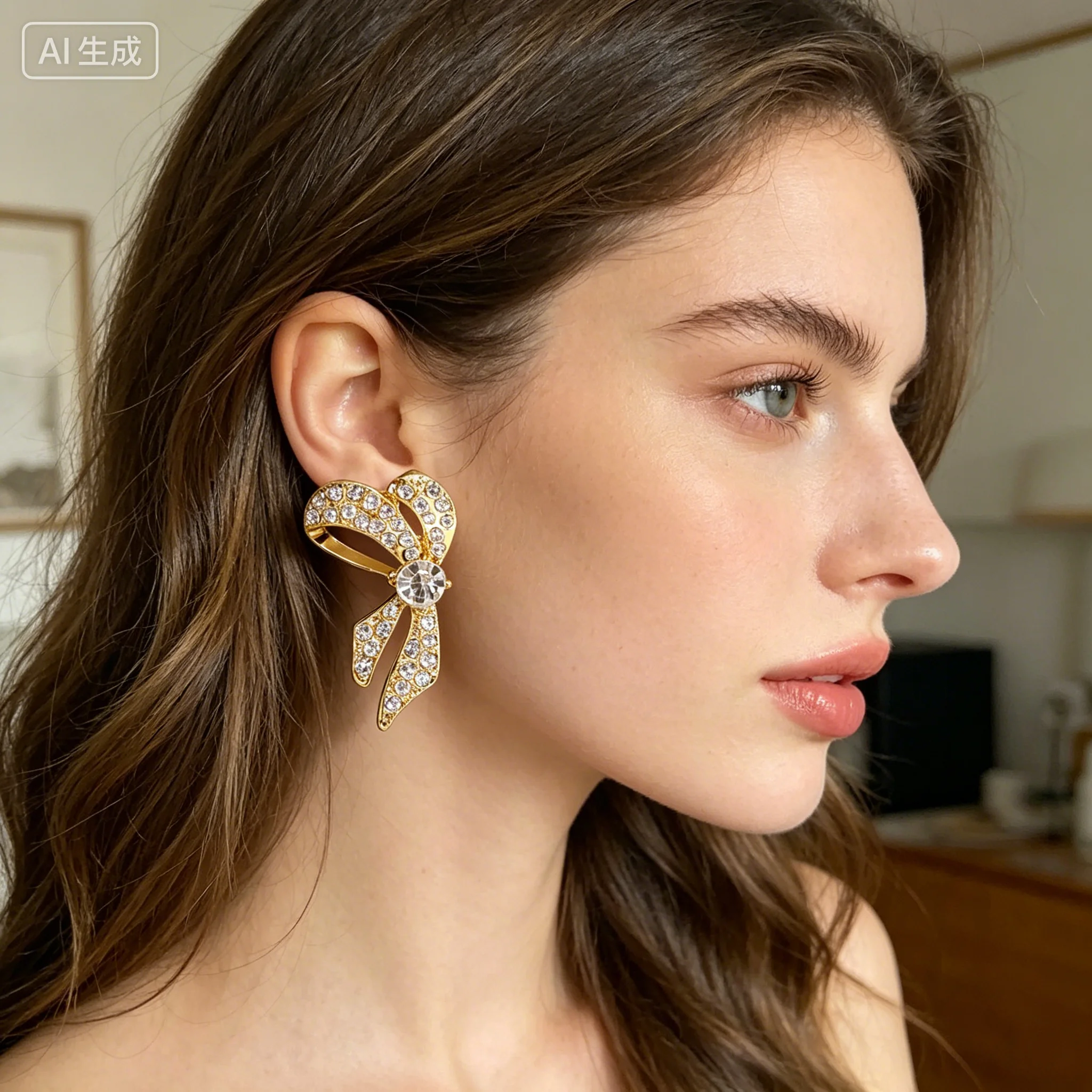 2026 New Elegant Gold Tone Crystal Bow Stud Earrings Sparkling Rhinestone Inlaid Bowknot Earrings for Women
2026 New Elegant Gold Tone Crystal Bow Stud Earrings Sparkling Rhinestone Inlaid Bowknot Earrings for Women