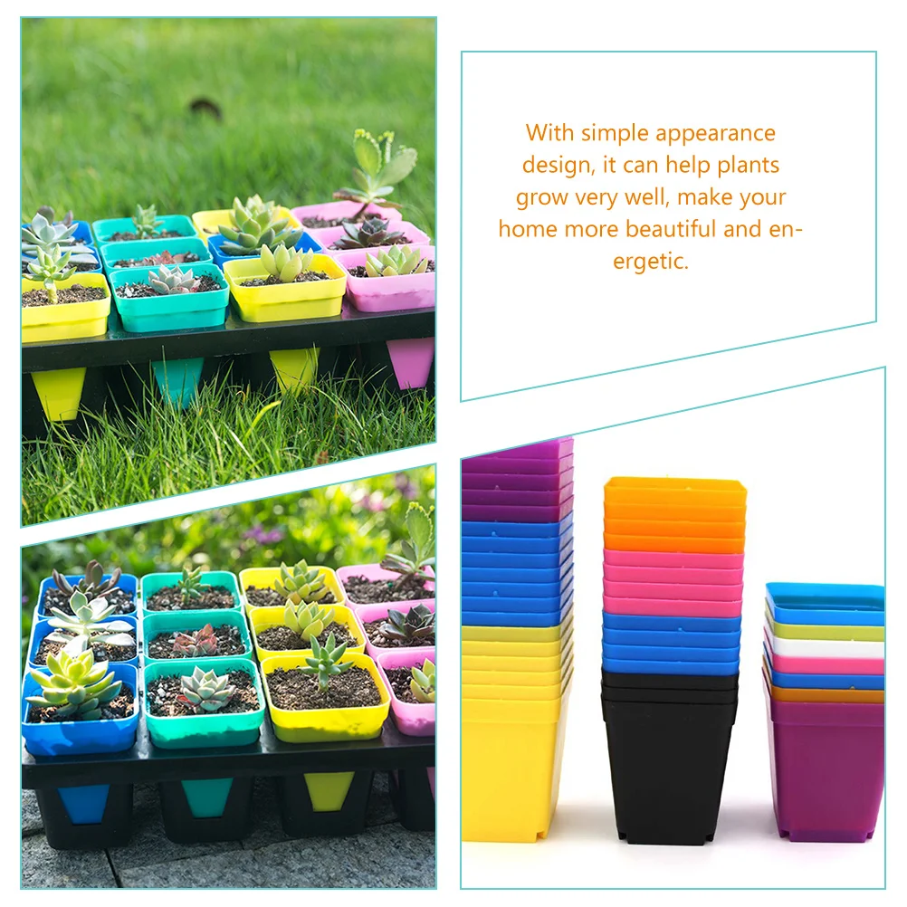 48pcs 7cm Plastic Frosted Square Pots Lightweight Drainage Holes for Plants Succulents Decor Small
48pcs 7cm Plastic Frosted Square Pots Lightweight Drainage Holes for Plants Succulents Decor Small